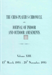 Chess Player's Chronicle and Journal of indoor and outdoor amusements - 2 Volumes Hardcover