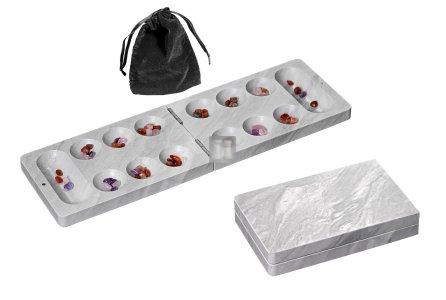 Mancala, foldable, marble design, travel game