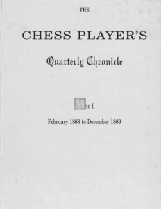 The Chess Player - Quarterly Chronicle  - 5 Volumes Hardcover