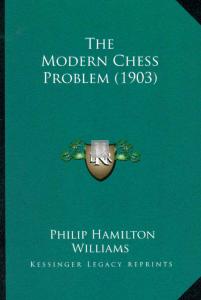 The Modern Chess Problem (1903) - 2nd hand